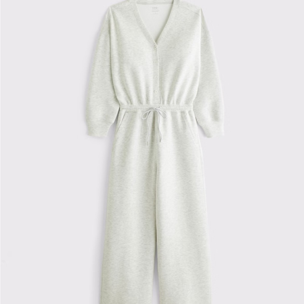 YPB (Abercrombie) neoKNIT Long-Sleeve Henley Jumpsuit size S